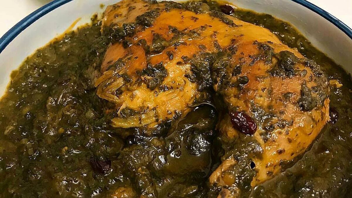 خورشت آلو اسفناج 