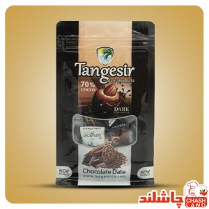 خرما شکلاتی تلخ با مغز بادام